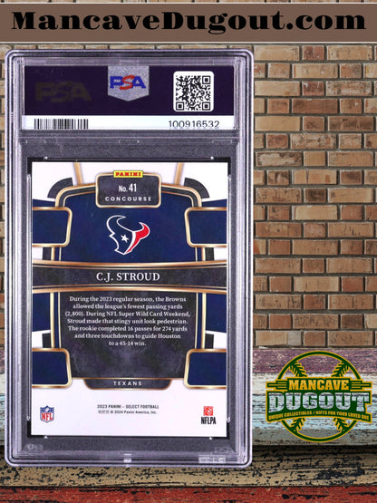 CJ Stroud — 2023 Select #41 RC - PSA 9 (Mint) - Rookie Card of the NFL’s Rising Superstar