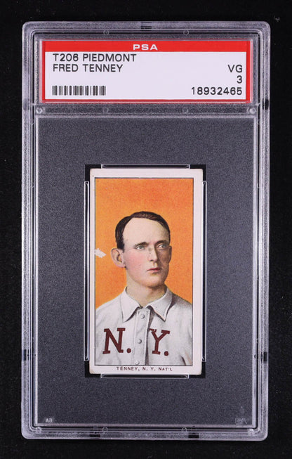Fred Tenney — 1909–11 T206 - Boston Nationals — Card #483 - Graded PSA 3 (Very Good)