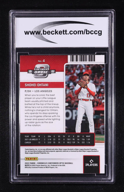 Shohei Ohtani 2022 Panini Chronicles Contenders Optic #4 – BCCG 10 Mint or Better