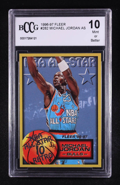 Michael Jordan 1996-97 Fleer #282 All Star – BCCG 10 Mint or Better