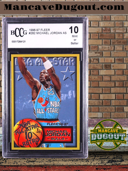 Michael Jordan 1996-97 Fleer #282 All Star – BCCG 10 Mint or Better
