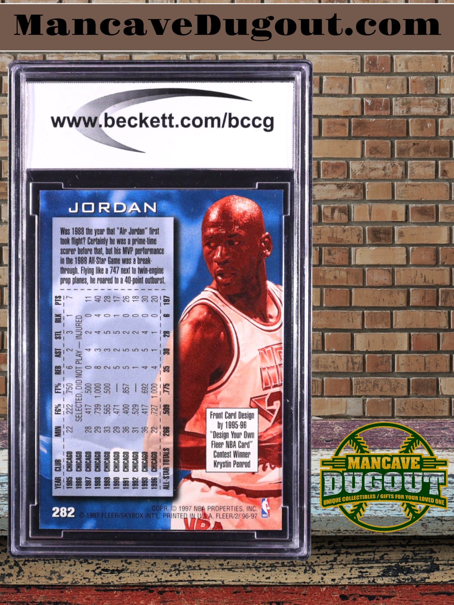 Michael Jordan 1996-97 Fleer #282 All Star – BCCG 10 Mint or Better