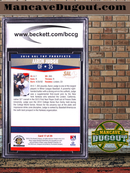 Aaron Judge 2014 South Atlantic Top Prospects Brandt #17 Rookie Card – BCCG 10 GM