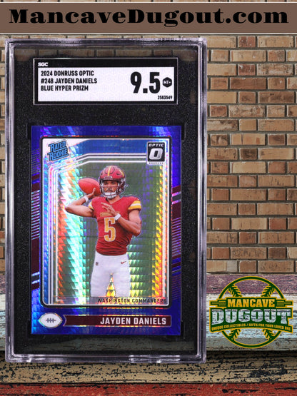 Jayden Daniels – 2024 Donruss Optic Blue Hyper #248 RR RC - Rated Rookie • SGC 9.5 Gem Mint