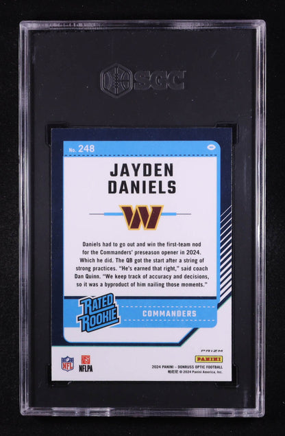 Jayden Daniels – 2024 Donruss Optic Blue Hyper #248 RR RC - Rated Rookie • SGC 9.5 Gem Mint
