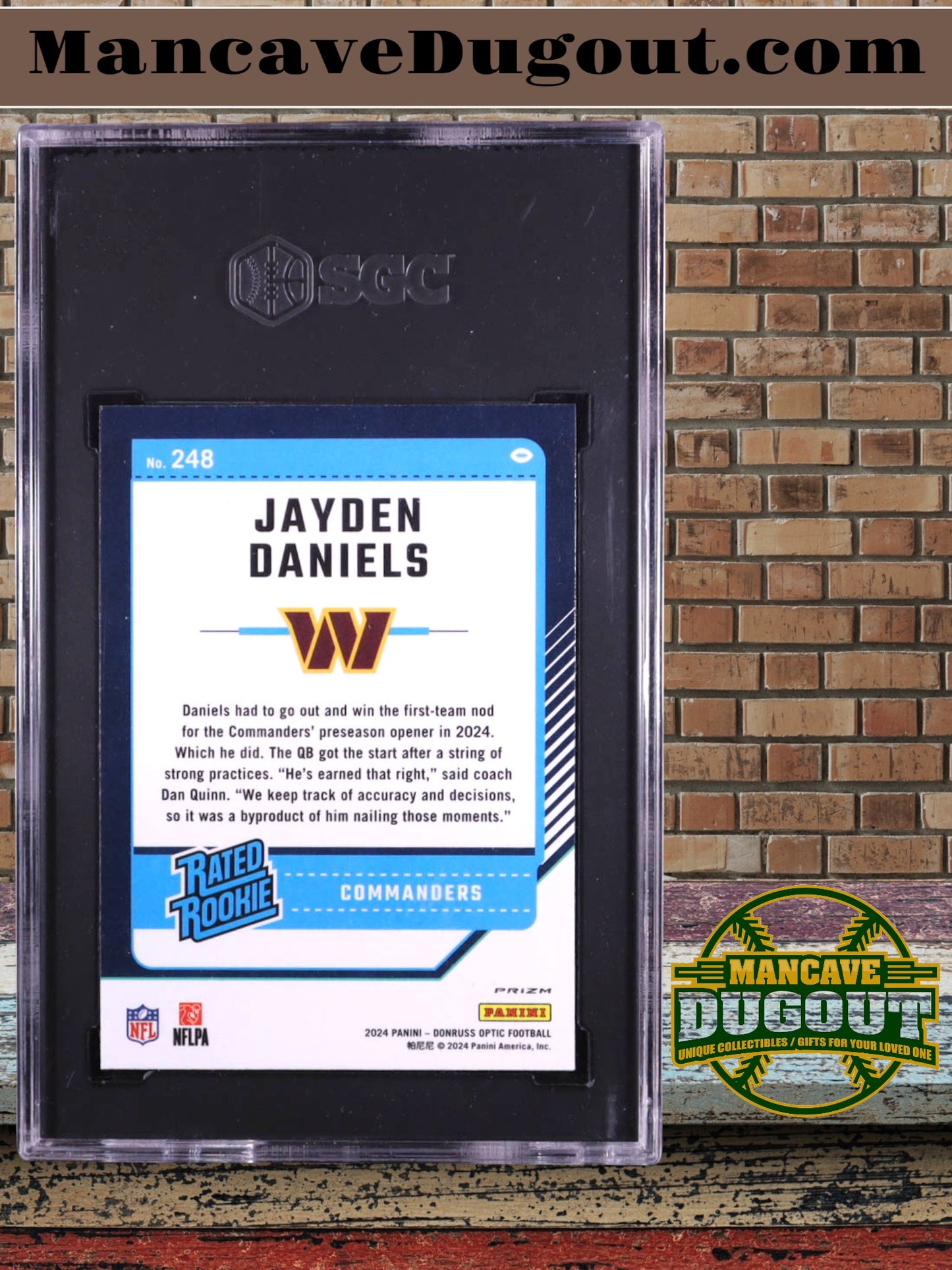 Jayden Daniels – 2024 Donruss Optic Blue Hyper #248 RR RC - Rated Rookie • SGC 9.5 Gem Mint