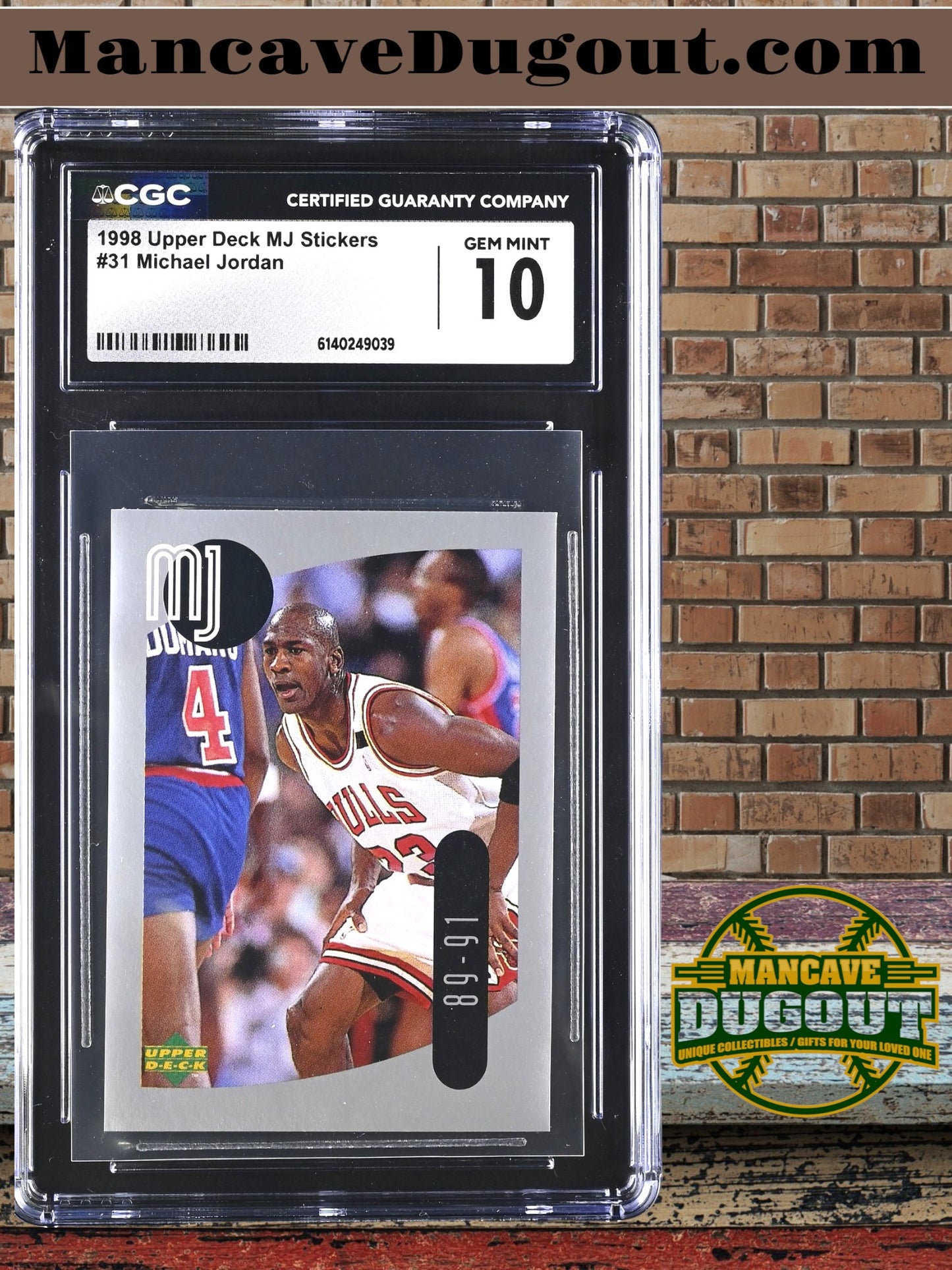 Michael Jordan 1998 Upper Deck - MJ Stickers #31 CGC 10 – Gem Mint