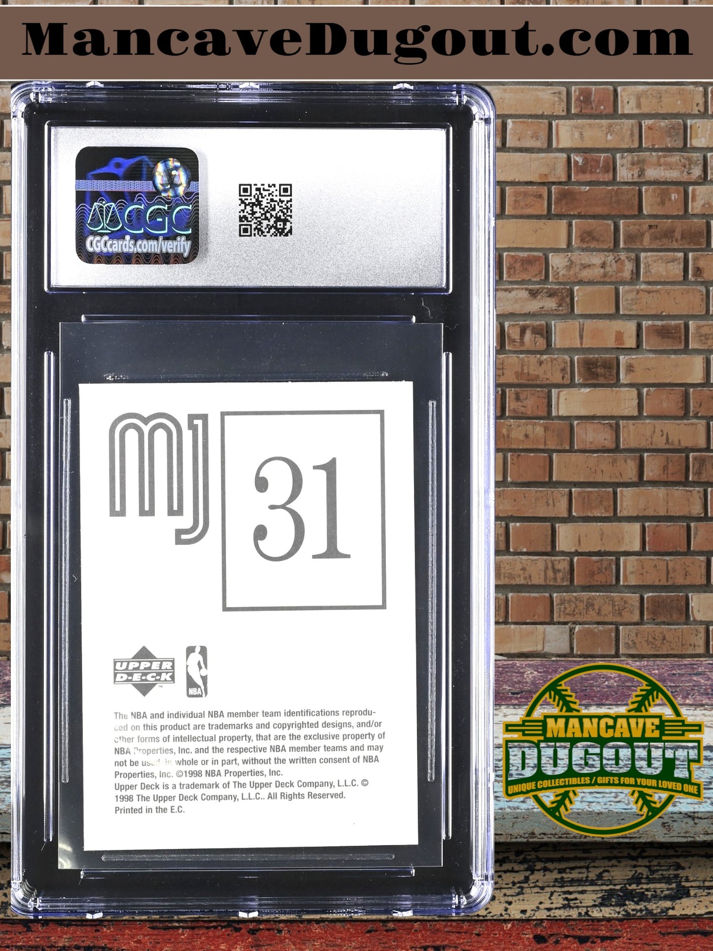 Michael Jordan 1998 Upper Deck - MJ Stickers #31 CGC 10 – Gem Mint