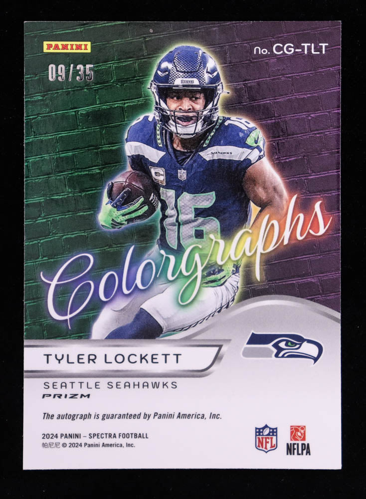 Tyler Lockett 2024 Panini Spectra Colorgraphs Neon Green #TLT – 09/35