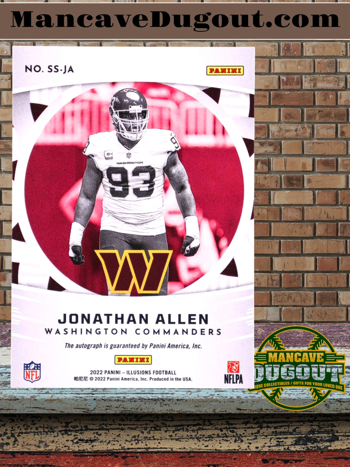 Jonathan Allen — 2022 Panini Illusions Football - Superlatives Autographs — Green Parallel #JA