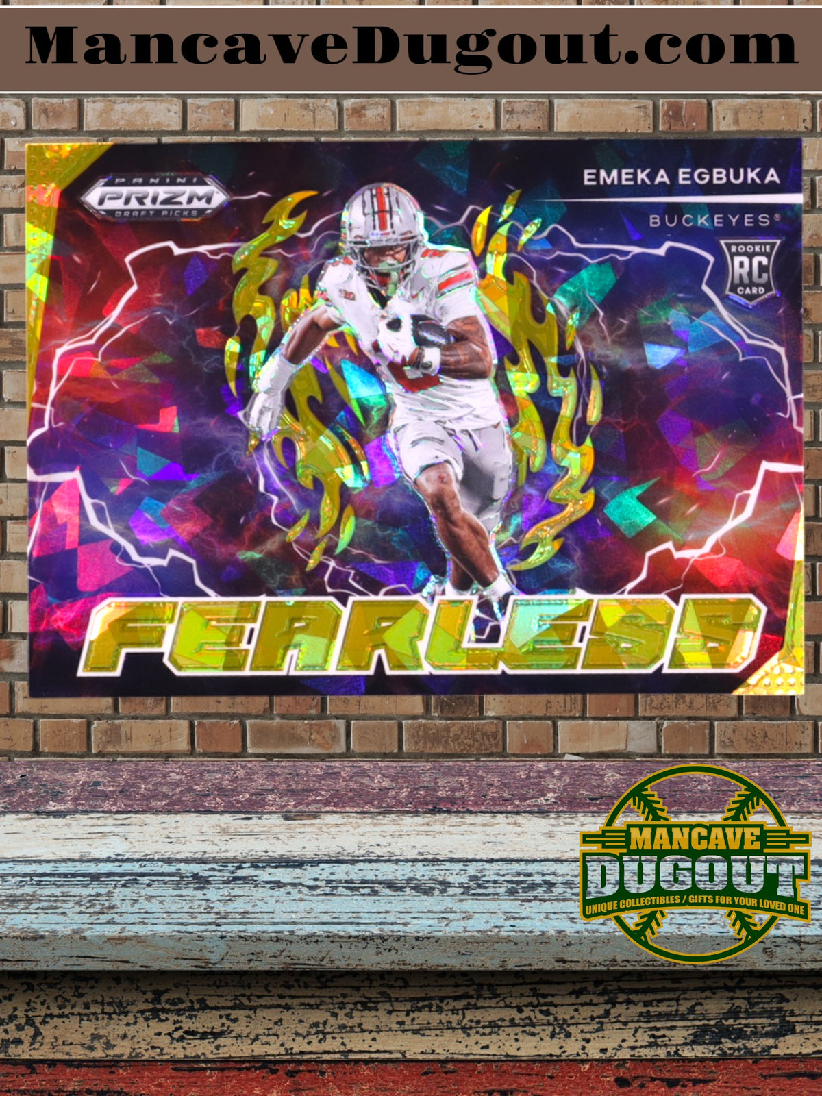 Emeka Egbuka — 2025 Panini Prizm Draft Picks - Fearless • Gold Ice Parallel • Rookie Card (#2)