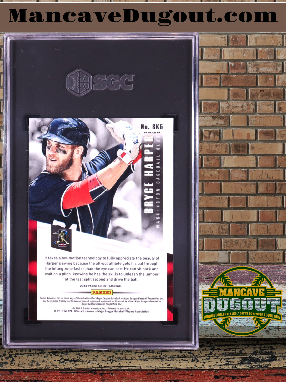 Bryce Harper — 2013 Panini Select Baseball - Skills — Prizm Silver #5 - SGC 9.5 — Gem Mint Level Shine