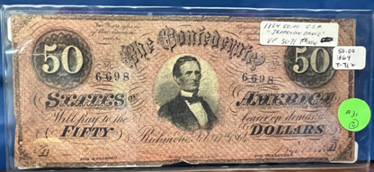 1864-Confederate 50-Bill