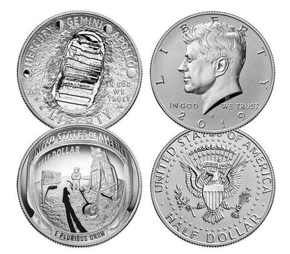 2019-Apollo 11 50th half dollar set