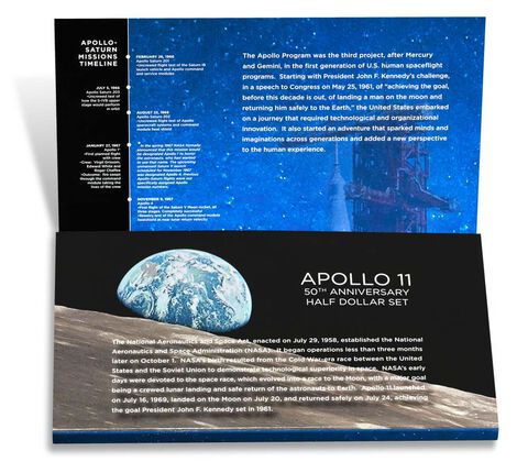 2019-Apollo 11 50th half dollar set