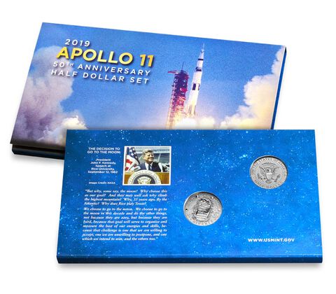 2019-Apollo 11 50th half dollar set