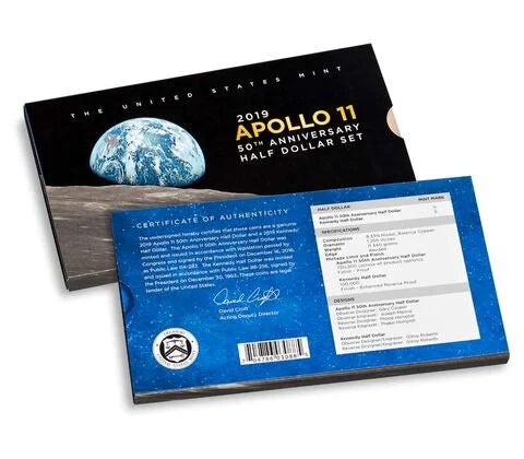 2019-Apollo 11 50th half dollar set