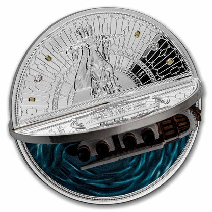 2022 Niue 110th Anniversary of the Titanic Sinking 3D Colorized 2 oz Silver Coin