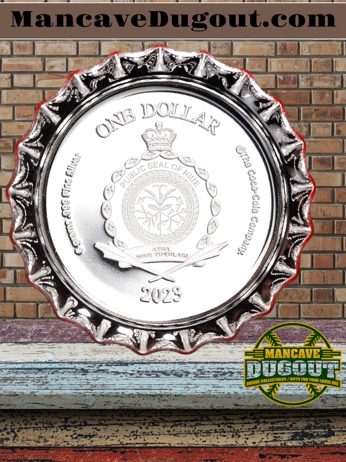 6-Gram Silver Bottle Caps-Coca-Cola - 2023
