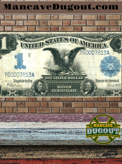 SERIES 1899 ONE DOLLAR SILVER CERTIFICATE LARGE NOTE-7813A