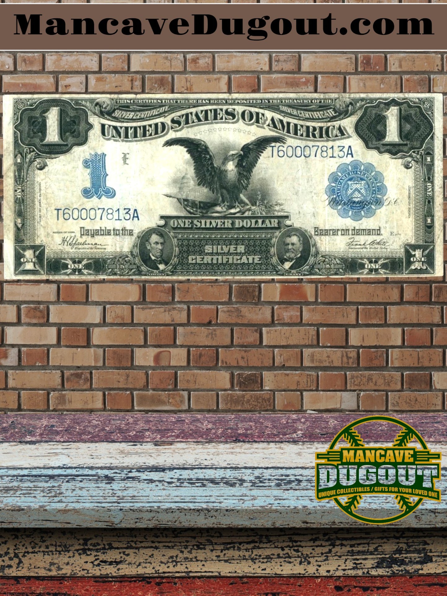 SERIES 1899 ONE DOLLAR SILVER CERTIFICATE LARGE NOTE-7813A