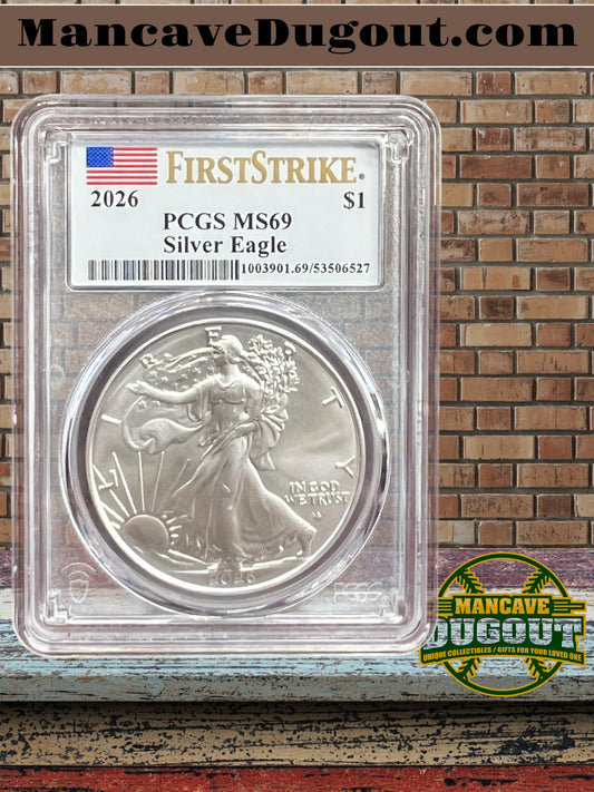 2026 American Silver Eagle $1 - PCGS MS69 — First Strike — 1 oz .999 Fine Silver