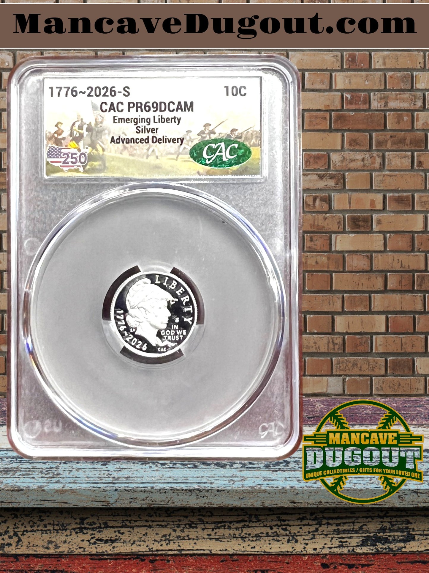 1776 2026 P Semiquincentennial Dime (10c) - CAC PR69 DCAM — Emerging Liberty — 250th Anniversary Issue