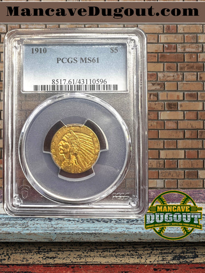 1910 D $10 Indian Head Gold Eagle – PCGS MS 61