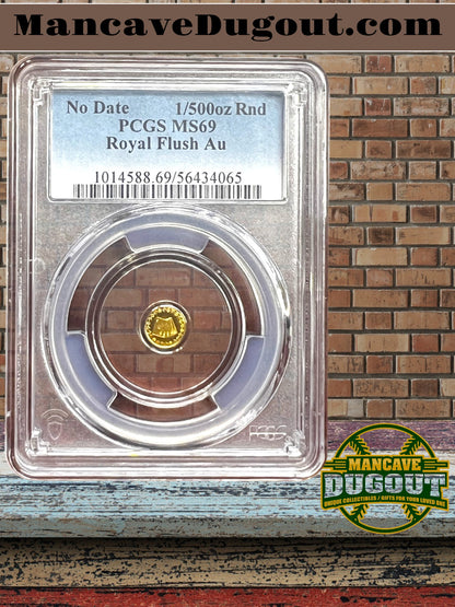 PCGS MS69 Royal Flush Gold Round – 1/500 oz .9999 Fine