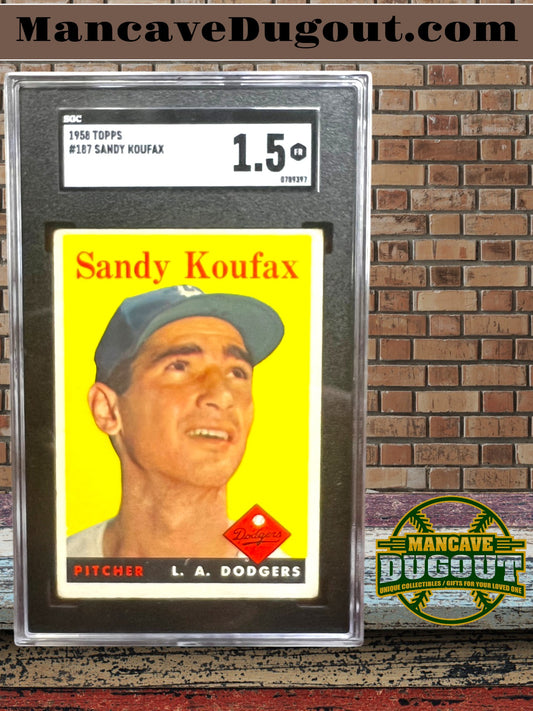1958 Topps #187 Sandy Koufax – Los Angeles Dodgers – SGC 1.5