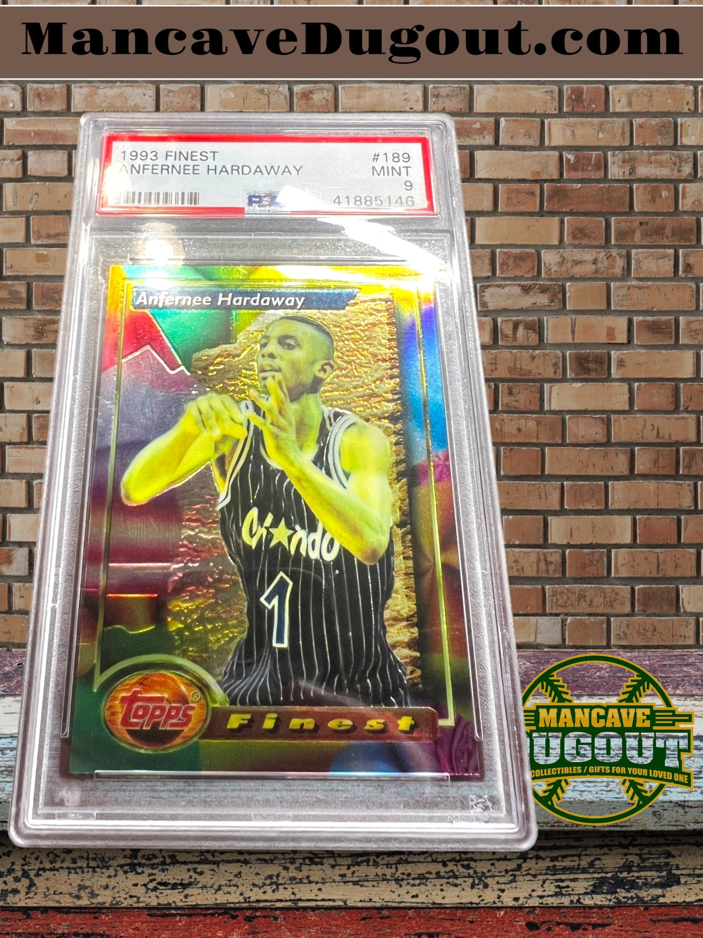 1993 Finest Anfernee Hardaway Rookie Card RC #189 – PSA 9