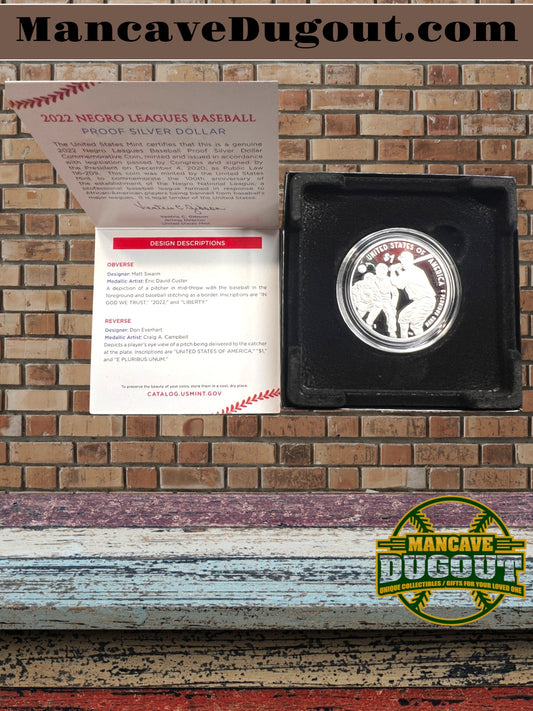 2022 - Negro Leagues Baseball Proof Silver Dollar