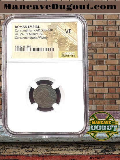 Roman Empire – Constantinian - AE3/4 BI Nummus • c. AD 330–340 - VF • Attractive Circulated Example