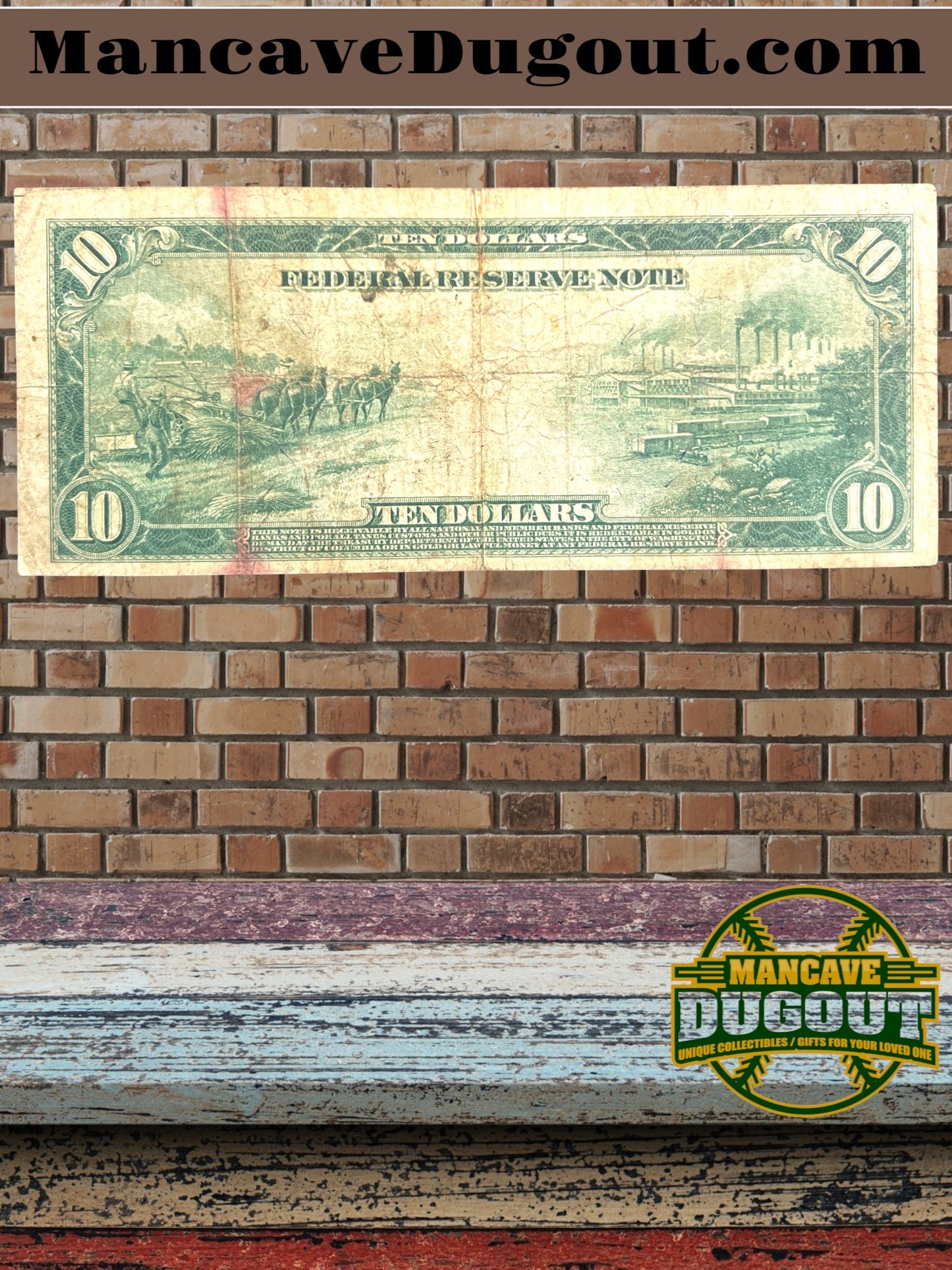 1914 $10 Federal Reserve Note – Large Size - Richmond, Virginia • District 5 E • Blue Seal • Fine – VG Condition