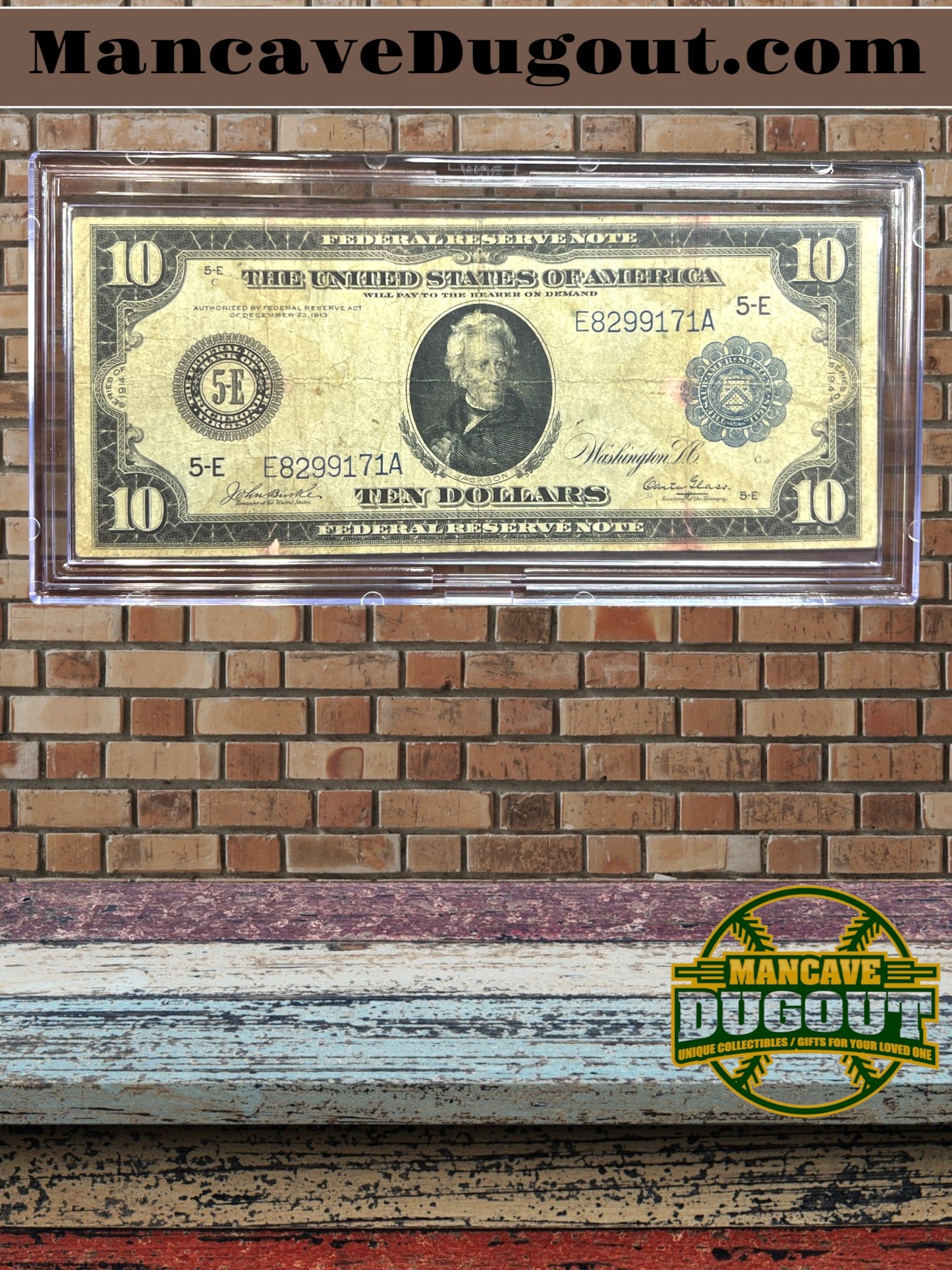 1914 $10 Federal Reserve Note – Large Size - Richmond, Virginia • District 5 E • Blue Seal • Fine – VG Condition