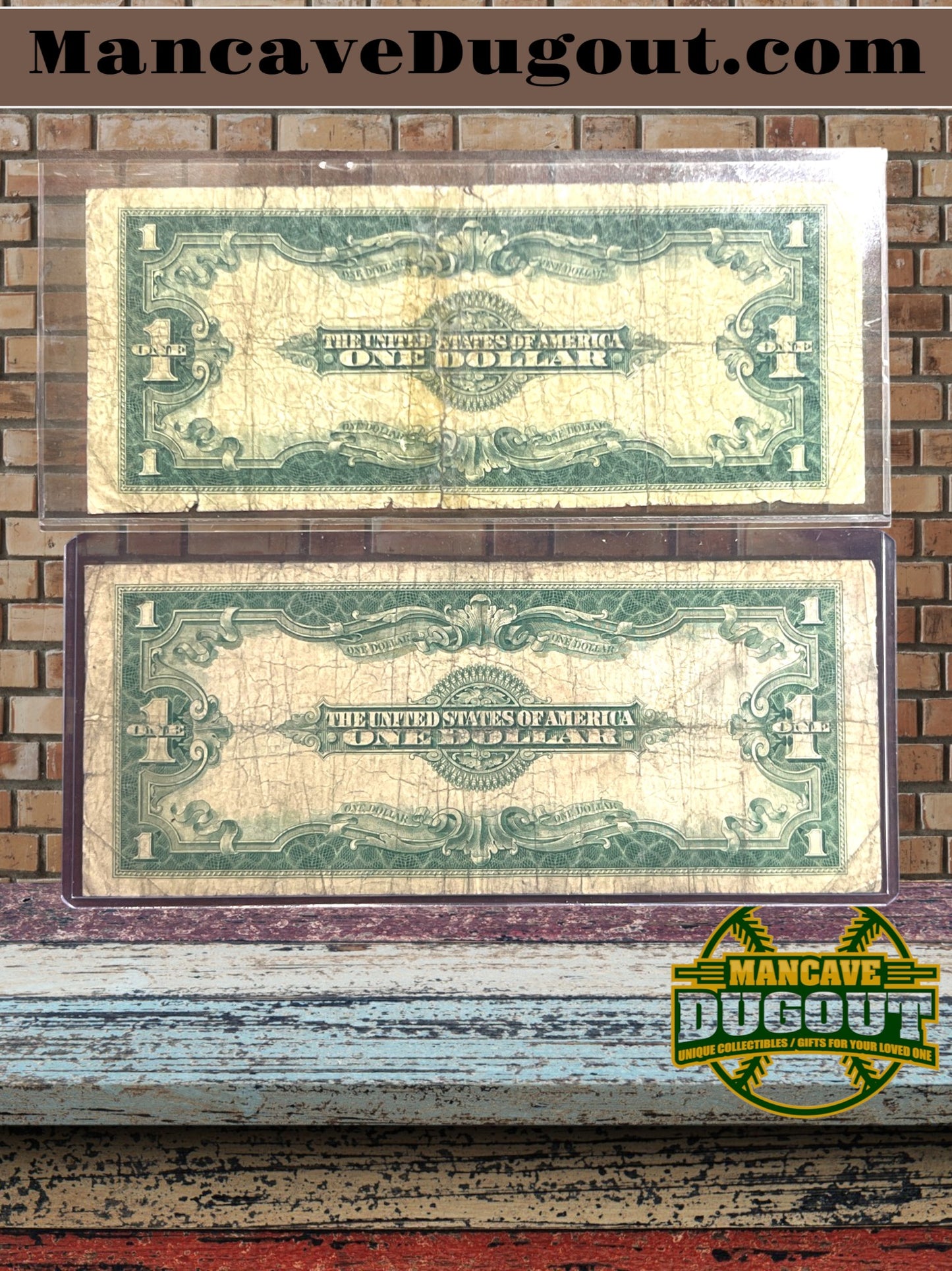 1923 $1 Large Size Notes – Blue Seal - United States Legal Tender • Lot of 2 Bills