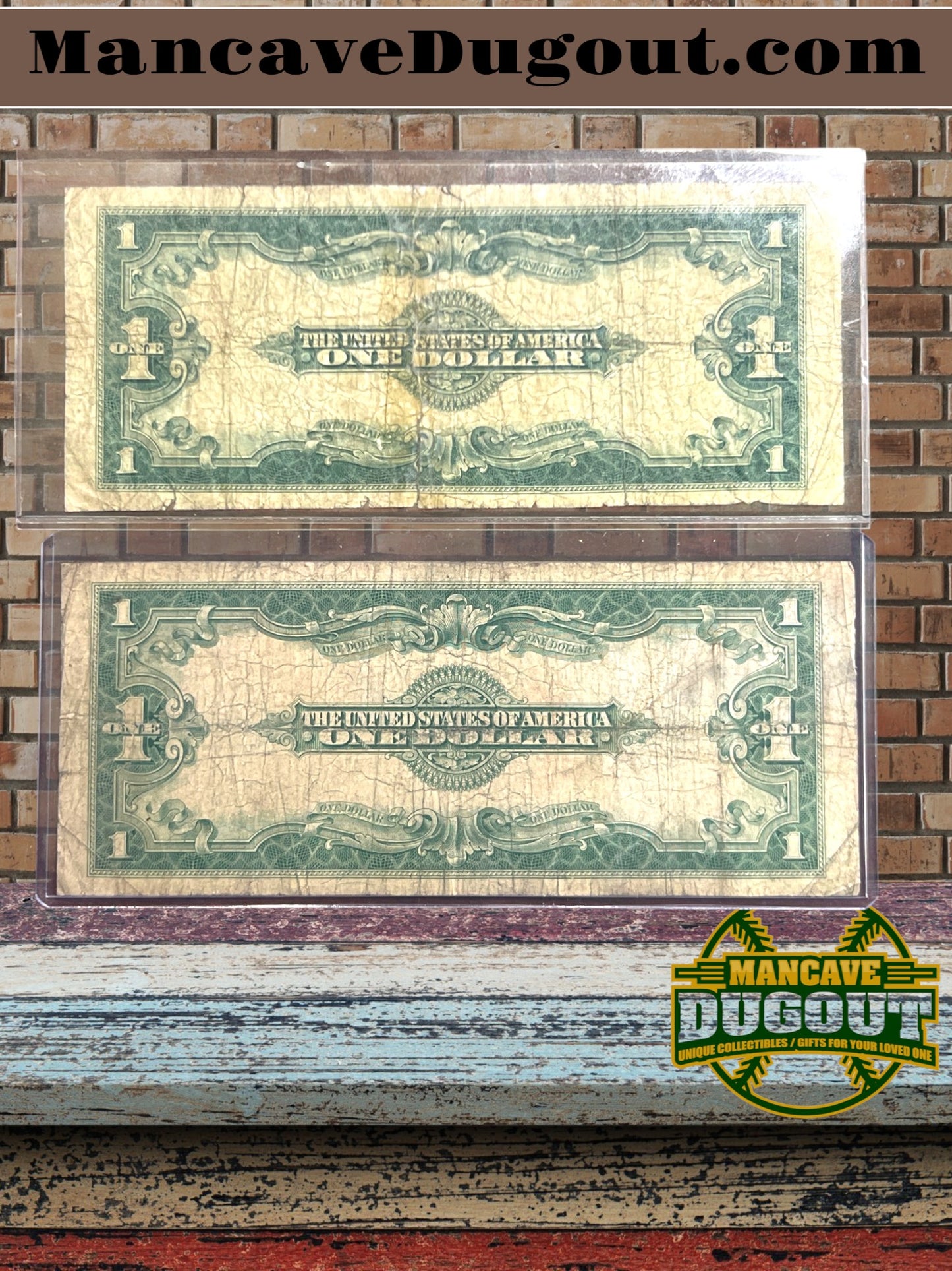 1923 $1 Large Size Notes – Blue Seal - United States Legal Tender • Lot of 2 Bills