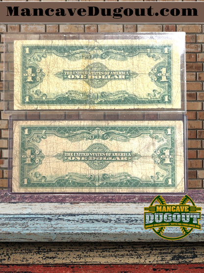 1923 $1 Large Size Notes – Blue Seal - United States Legal Tender • Lot of 2 Bills