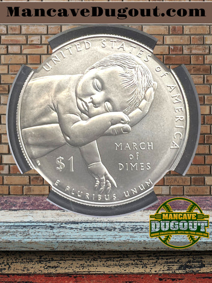 2015 P March of Dimes Silver Dollar - First Day of Issue • NGC MS69 Philadelphia Mint