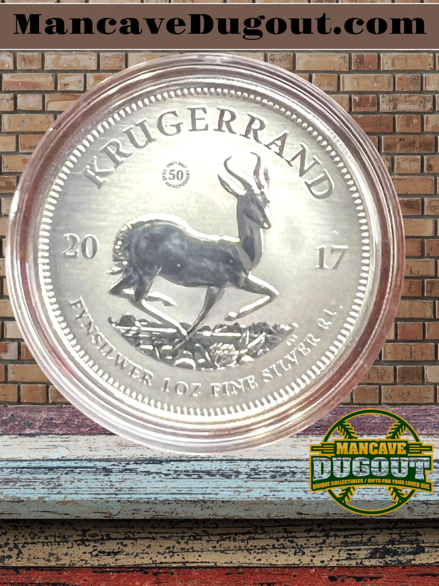 2017 Silver Krugerrand — 50th Anniversary — Premium .999 Silver - South African Mint • 1 oz Silver • Historic First Year Issue