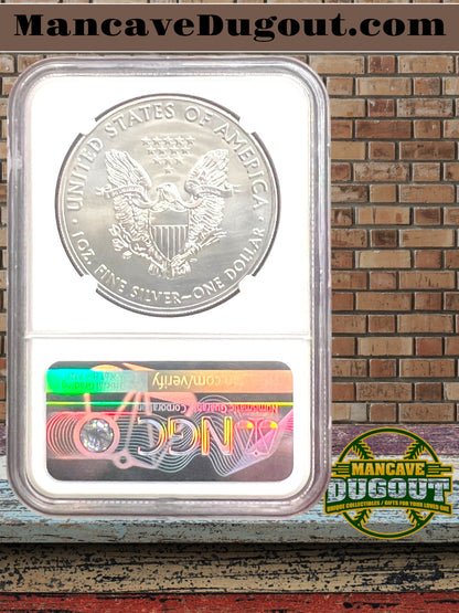 2020 P American Silver Eagle — NGC MS70 - Emergency Production • First Day of Issue • Philadelphia Mint • 1 oz .999 Fine Silver