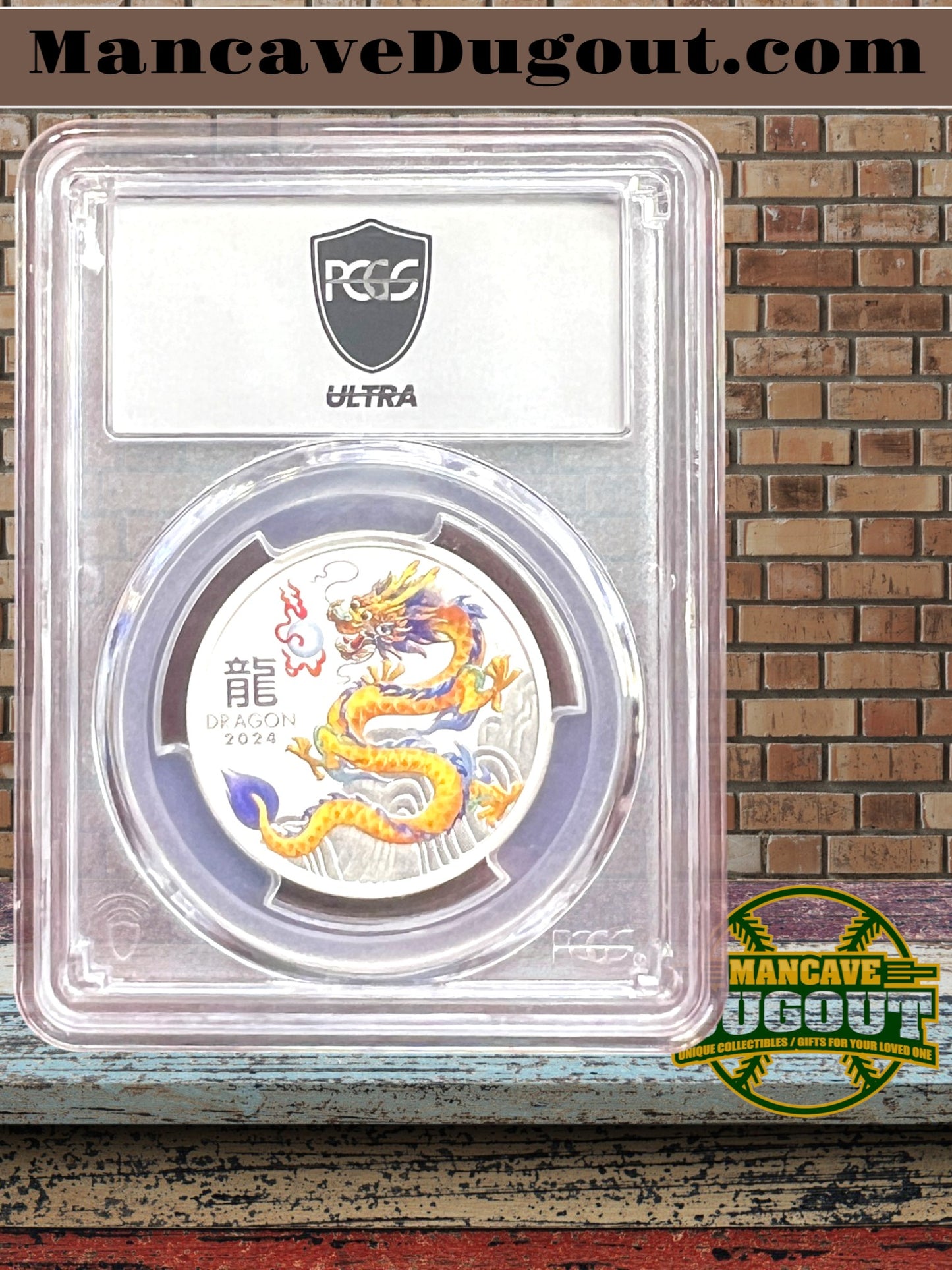 2024 P125 Australia Year of the Dragon — PCGS MS70 - Half Ounce Silver • Orange Left Variant • Perth Mint Lunar Series III