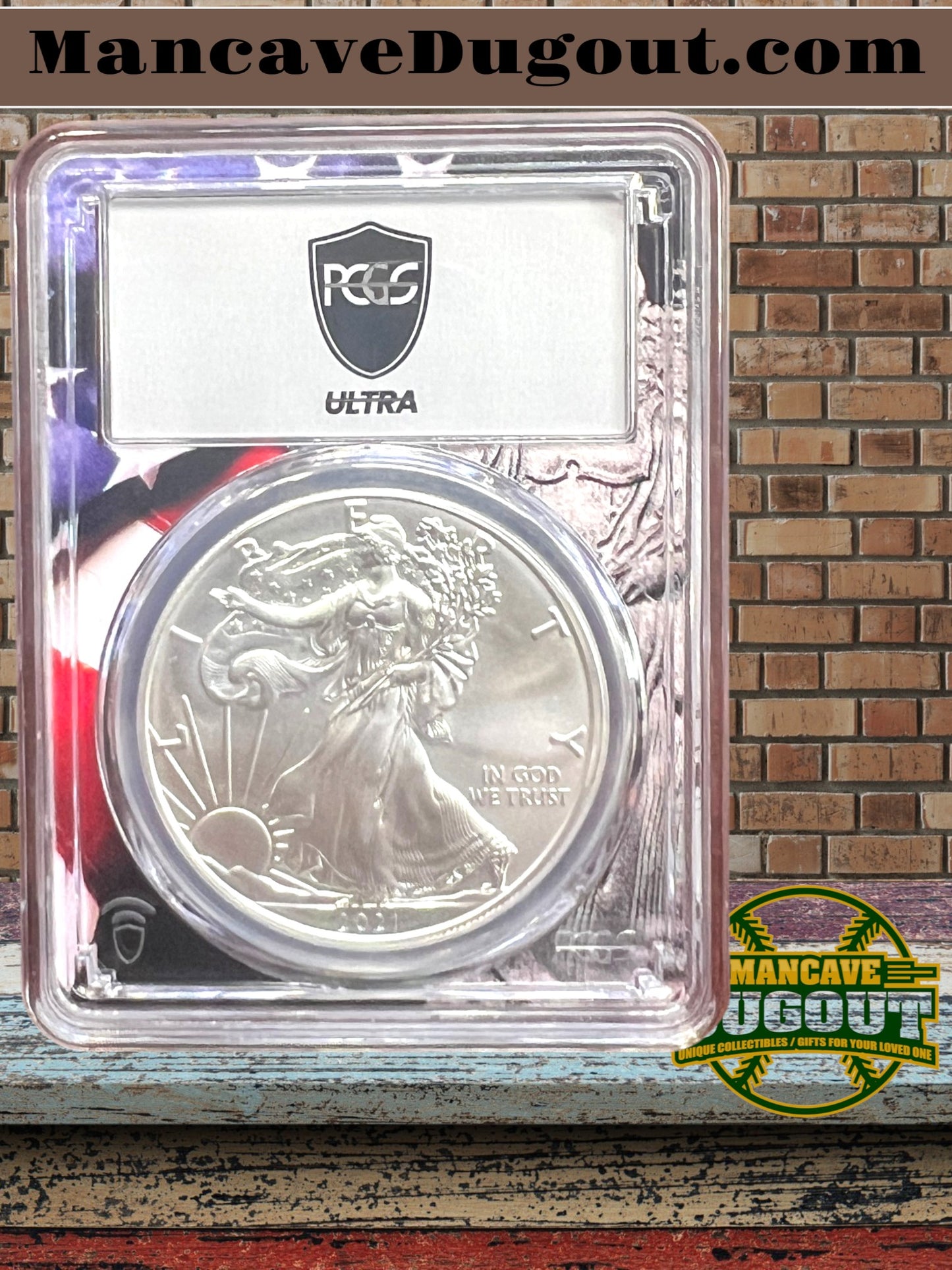 2021 W American Silver Eagle — PCGS MS70 Type 1 • West Point Mint • Final Heraldic Eagle Reverse