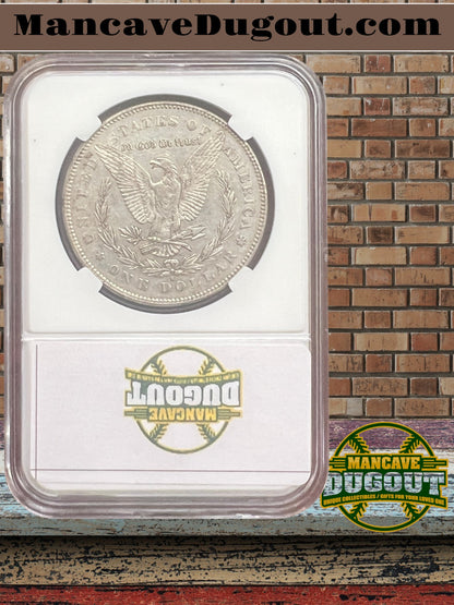 1878 S Morgan Silver Dollar – XF – Computer Graded – Custom Mancave Holder