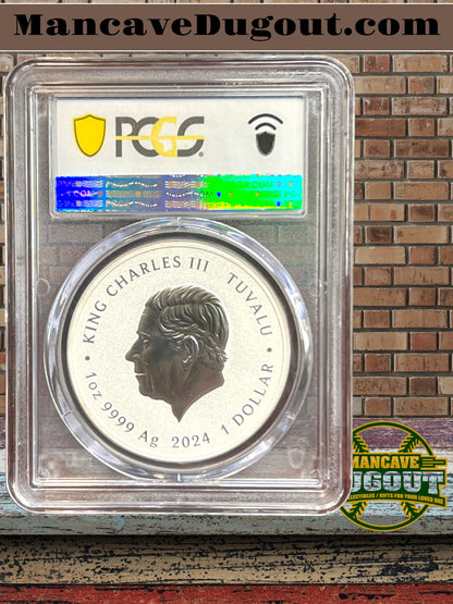 2024 Tuvalu SpongeBob SquarePants – 25th Anniversary - 1 oz .9999 Silver • $1 Coin • PCGS MS70