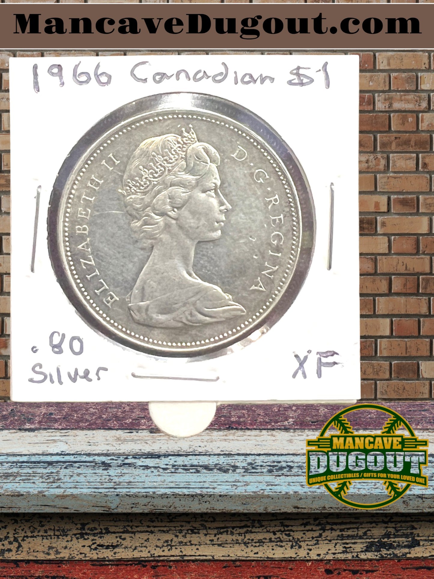 1966 Canada Voyageur Silver Dollar - $1 Coin • 80% Silver • Computer Graded XF