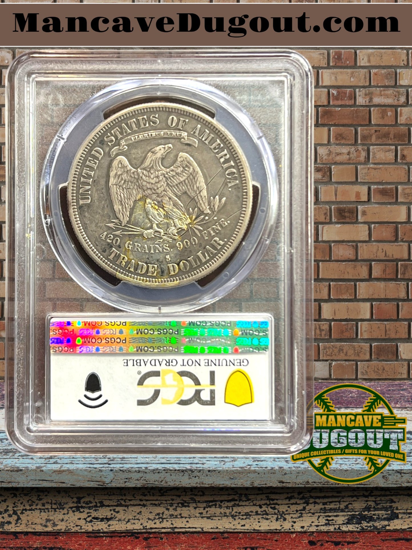 1877 S Trade Dollar — PCGS XF - San Francisco Mint • Extra Fine Detail • Noted Graffiti