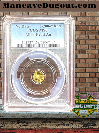 Alien Head Gold Coin — PCGS MS69 - 1/200 oz • .9999 Fine Gold • Limited Mintage: 2,000