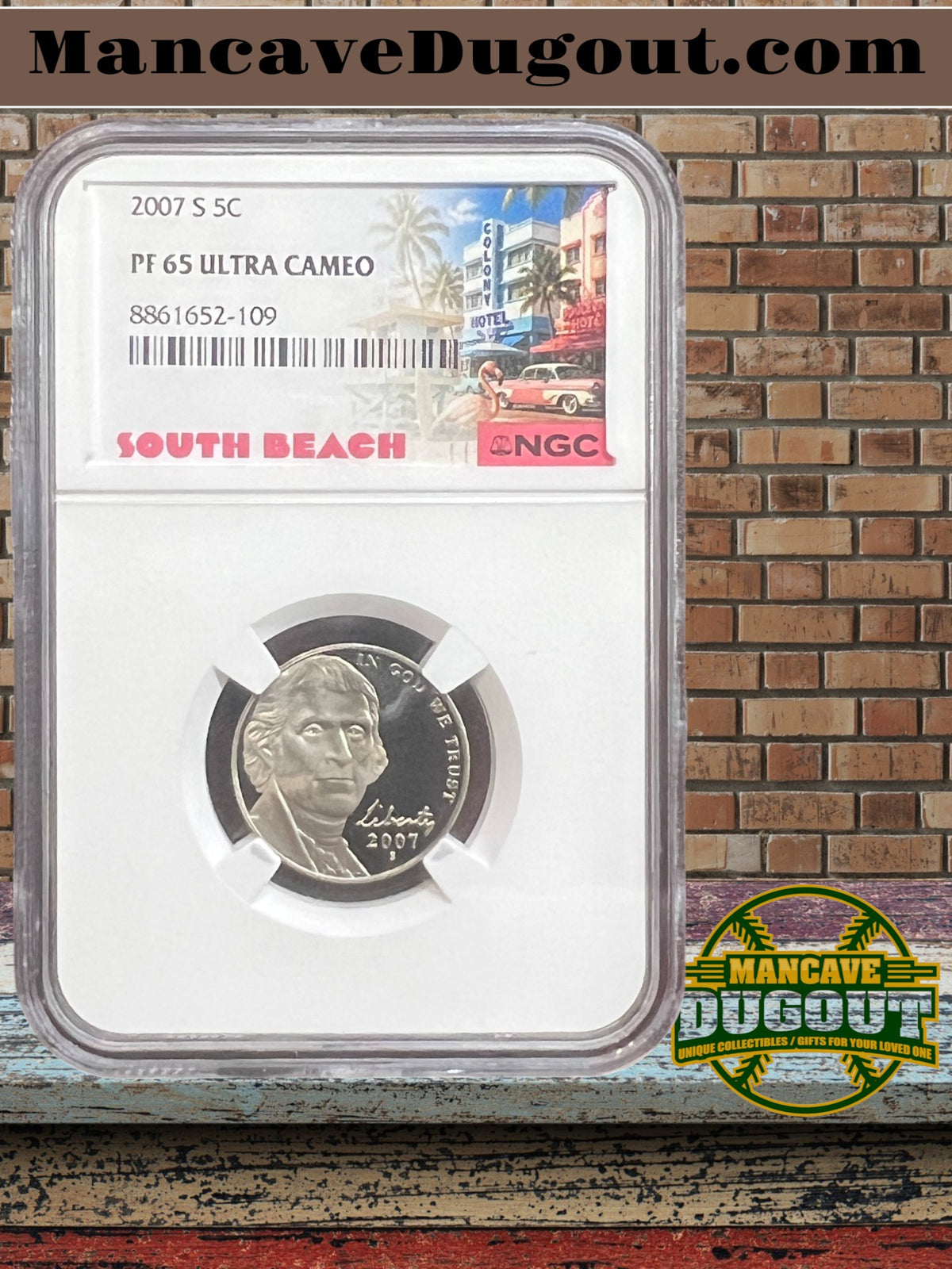 2007 S Jefferson Nickel — NGC PF65 Ultra Cameo Proof Strike • San Francisco Mint