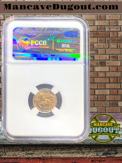 2014 W American Gold Eagle – 1/10 oz Proof West Point Mint • .9167 Fine Gold • Premium Mancave Holder Display